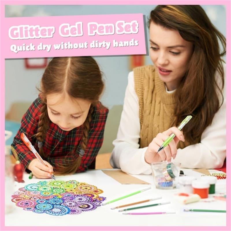 🔥Vente de Noël - 49% de réduction🎨 Ensemble de stylos à gel scintillants🎄Couleurs lumineuses, créativité illimitée