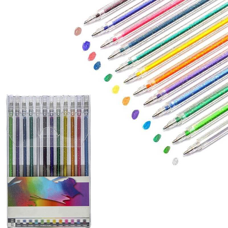 🔥Vente de Noël - 49% de réduction🎨 Ensemble de stylos à gel scintillants🎄Couleurs lumineuses, créativité illimitée
