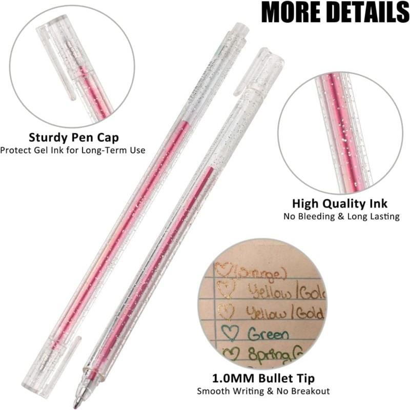 🔥Vente de Noël - 49% de réduction🎨 Ensemble de stylos à gel scintillants🎄Couleurs lumineuses, créativité illimitée