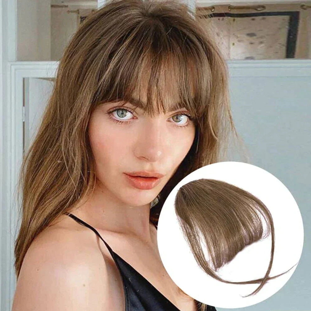 💖 Franges à clipser 100% extensions de cheveux authentiques franges aériennes