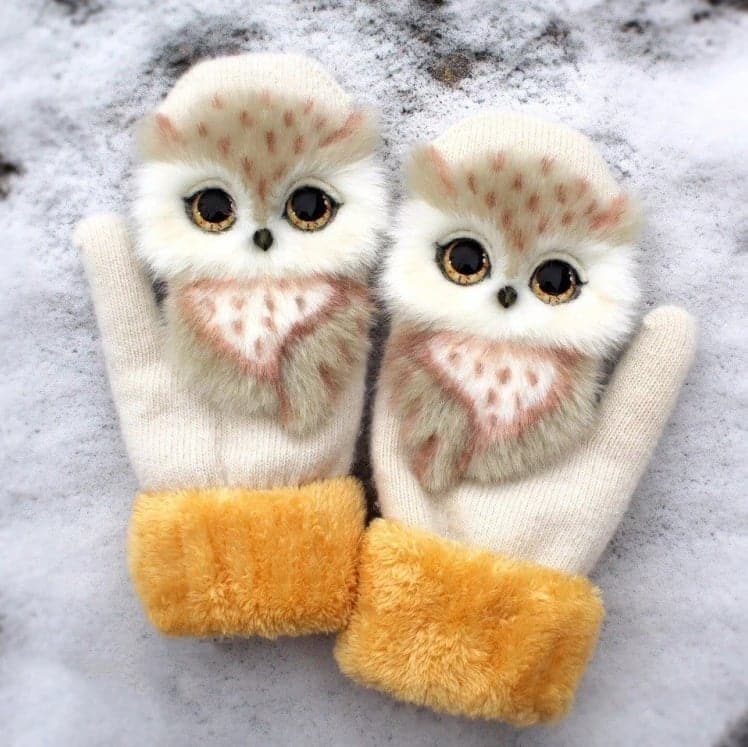 🧤Gants tricotés à la main avec des animaux mignons