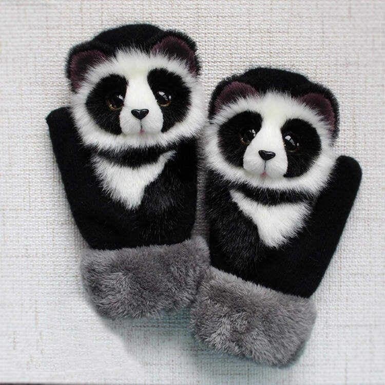 🧤Gants tricotés à la main avec des animaux mignons