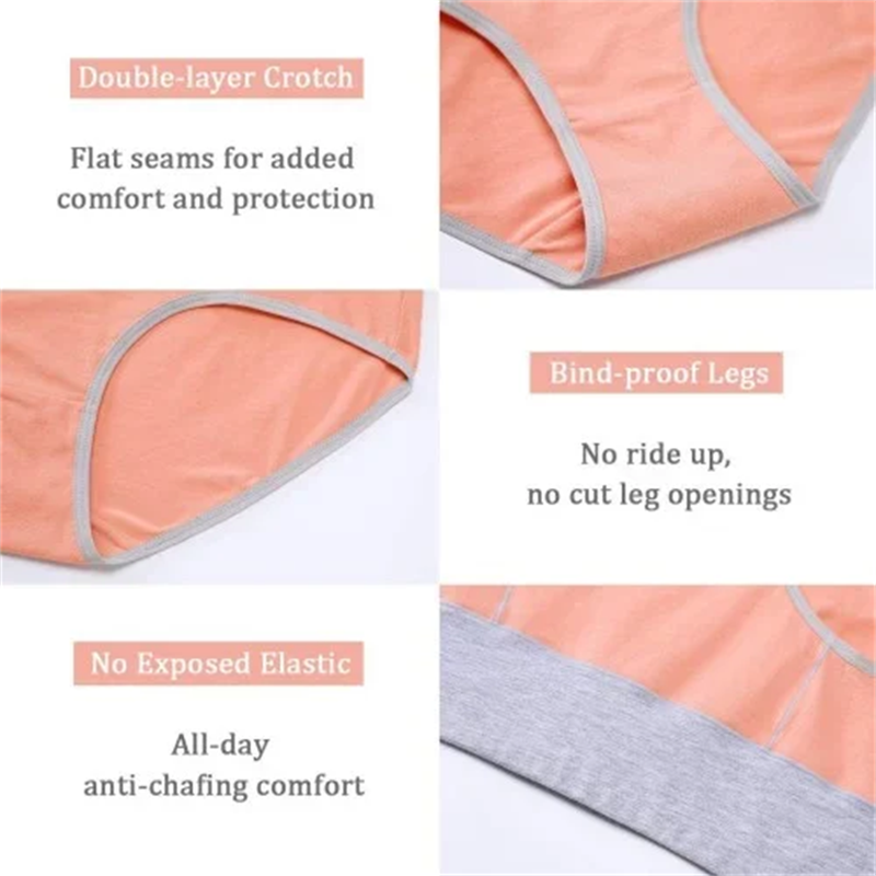 🔥 Achetez 5 et obtenez 5 gratuits🔥  Sous-vêtements en coton respirant, évacuant l'humidité et antibactérien.