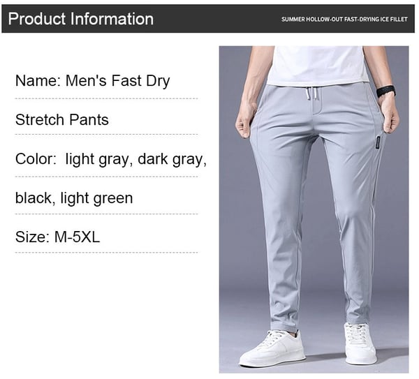 Pantalon Stretch - Last Day Promotion 49% OFF- Pantalon Stretch Fast Dry pour homme