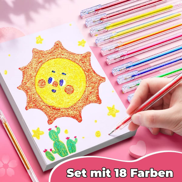 🔥Vente de Noël - 49% de réduction🎨 Ensemble de stylos à gel scintillants🎄Couleurs lumineuses, créativité illimitée