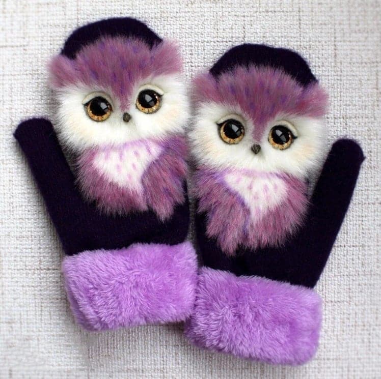 🧤Gants tricotés à la main avec des animaux mignons