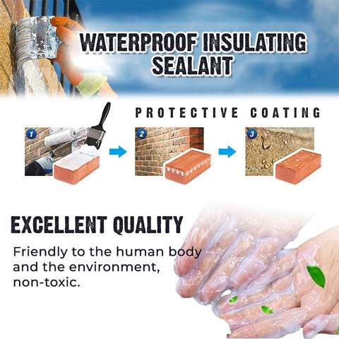 Émulsion de mastic isolant étanche（Pinceau gratuit）