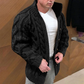 Cardigan en tricot décontracté à col montant pour hommes