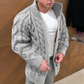 Cardigan en tricot décontracté à col montant pour hommes