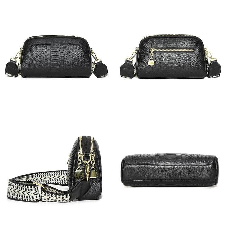 🔥 Vente chaude 🔥 Sac à bandoulière en cuir de première couche à motif d'alligator pour femme pour le travail