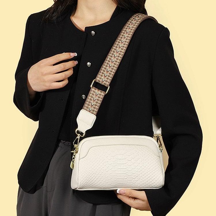 🔥 Vente chaude 🔥 Sac à bandoulière en cuir de première couche à motif d'alligator pour femme pour le travail