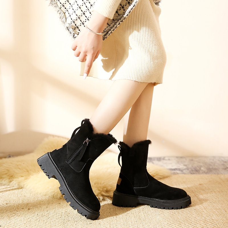 Bottes d'hiver en laine polaire pour femmes