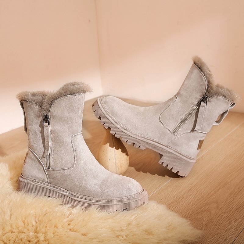 Bottes d'hiver en laine polaire pour femmes
