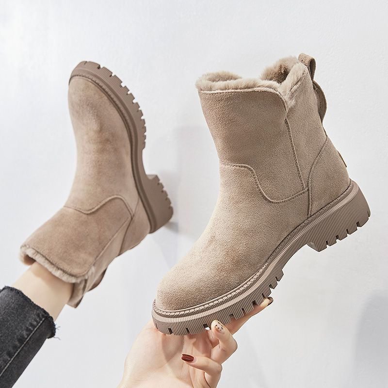 Bottes d'hiver en laine polaire pour femmes