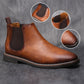 Cadeaux exquis - Bottes en cuir Chelsea Vintage pour hommes【Livraison gratuite pour une durée limitée】