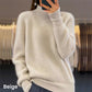 💥Remise pour le Nouvel An - 50% DE RÉDUCTION💥Pull-over unicolore simple à col montant pour femmes
