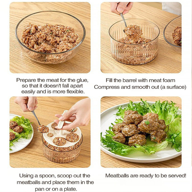🔥Last day half price sale🔥  Appareil à boulettes de viande transparent