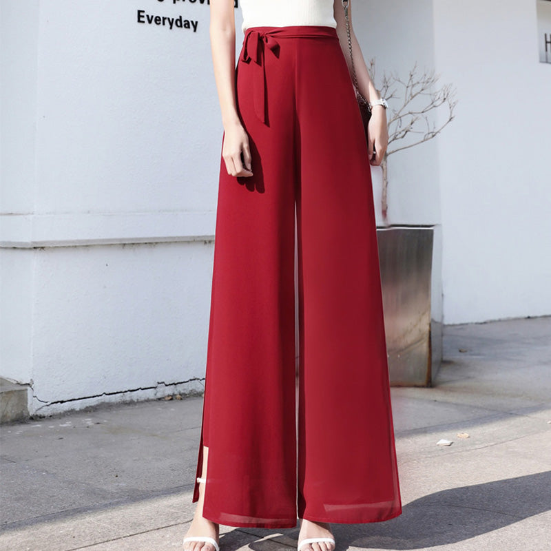 🎉 Lancement d'un nouveau produit💐-.  Pantalon élégant en mousseline de soie à jambes larges ( acheter 2 livraison gratuite📦)